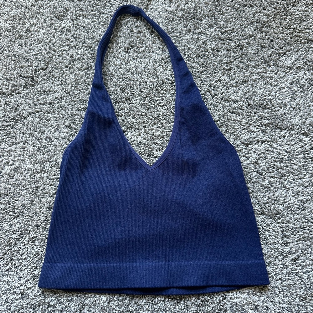 Navy Blue Halter Top